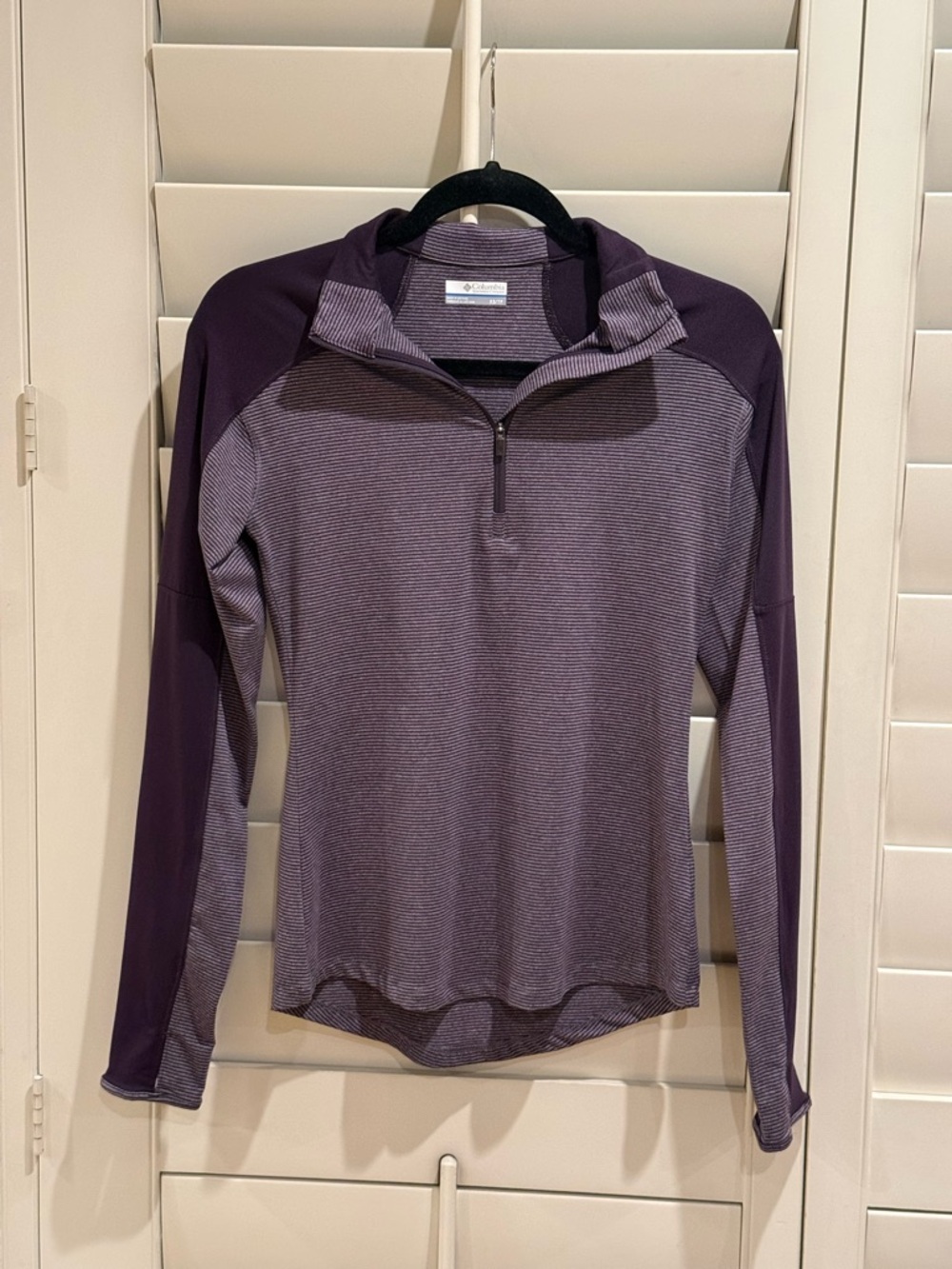 Columbia Women's Cross Trails Purple Quarter Zip Pullover Top - Size XS
